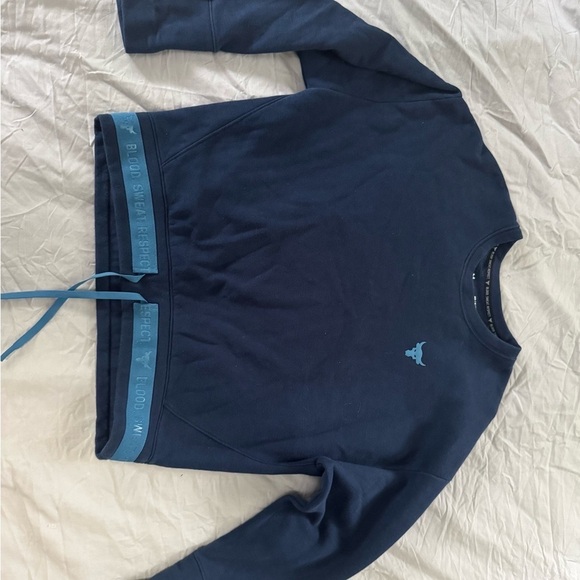 Under Armour Project Rock Crewneck Sweater with Turquoise Trim - Picture 1 of 6